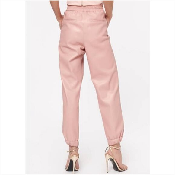 CAMI NYC Pink Dalton Faux Vegan Leather Joggers Pants - S, $275US - Picture 10 of 12